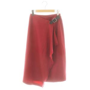 ウール ラップスカート ロング GB8 レッド /DF OS