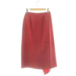 O'NEIL OF DUBLIN ウール ラップスカート ロング GB8 レッド /DF OS