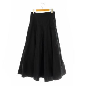 IENA ラブークル LA BOUCLE 23AW ポリエステルタフタボリュームスカート フレア 36 濃紺 /MI