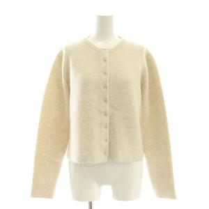 24AW ウォッシャブルファーリーダブルフェイスカーディガン ニット クルーネック F 生成り色 /AT