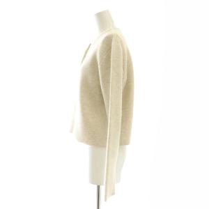 SLOBE IENA 24AW ウォッシャブルファーリーダブルフェイスカーディガン ニット クルーネック F 生成り色 /AT