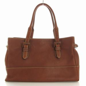 Kitamura ハンドバッグ トートバッグ 肩掛け レザー 茶 ブラウン /EA OF