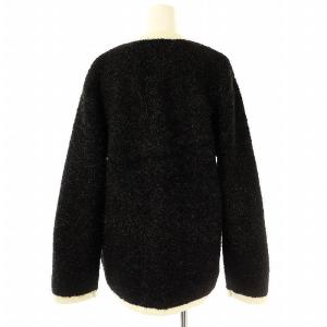 Apuweiser-riche 24AW キラキラループツイードジャケット カーディガン Vネック ニット 長袖 2 黒 /NR OS