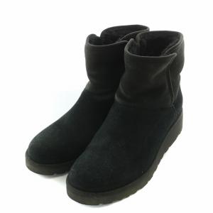 UGG australia Kristin クリスティン クラシックブーツ ショート 厚底 スエード US7 黒 ブラック 1012497