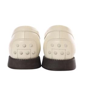 TOD'S Kate Loafers メタルチェーン ローファー 37 ホワイト