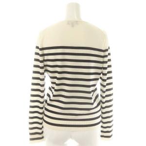 Theory 24SS Regal Wool Stripe Vneck ニットプルオーバー セーター 長袖 薄手 Vネック