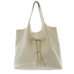 トートバッグ リボン ハンドバッグ ショルダーバッグ付き フェイクレザー オフホワイト /SR45