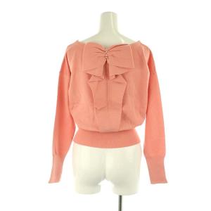 M'S GRACY ニット セーター リボン ボートネック 38 ピンク