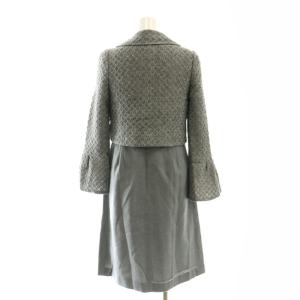 M'S GRACY セットアップ ジャケット ワンピース 刺繍 38 グレー