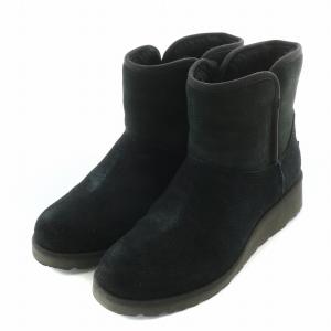 UGG australia Kristin クリスティン クラシックブーツ ムートンブーツ ショート スエード 厚底 US7 黒 ブラック