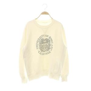 24AW euphoric スウェット トレーナー 長袖 プリント ホワイト チャコールグレー /ES