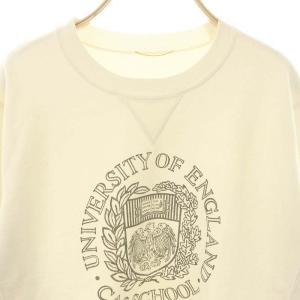 Deuxieme Classe 24AW euphoric スウェット トレーナー 長袖 プリント ホワイト チャコールグレー /ES