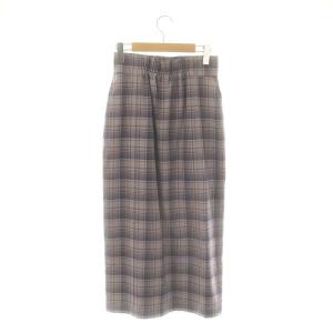 Diagram GRACE CONTINENTAL フロントスリットタイトスカート ロング チェック 36 パープル