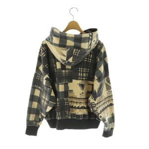 POLO RALPH LAUREN チマヨ柄プルオーバーパーカー 長袖 XS グレー ベージュ