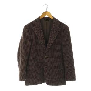 千鳥格子ウール2Bテーラードジャケット総裏地 シングル 46 紫 /HK OS