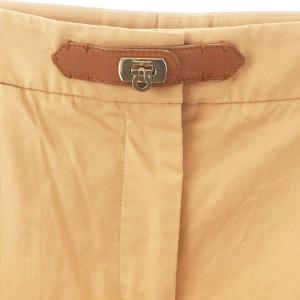 Salvatore Ferragamo ストレッチパンツ テーパード ジッパーフライ 38 オレンジベージュ /DO OS
