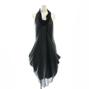 デザイン カットソー ホルターネック 2 ブラック