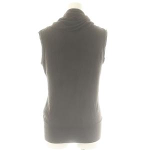HaaT HearT イッセイミヤケ HA43JJ305 カシミヤ混 カットソー ノースリーブ 2 ダークブラウン