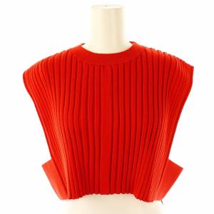 23AW 11338 WIDE RIBBED CROPPED VEST ニット ベスト プルオーバー F