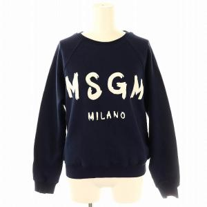 ロゴ スウェット プルオーバー 長袖 S 紺 /HK OS