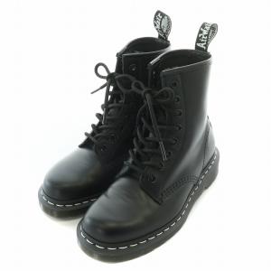 Dr.Martens 8ホール ホワイトステッチ ショートブーツ レースアップ US6 黒 ブラック 1460