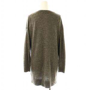 ADORE ロングニットカーディガン 長袖 カシミヤ 38 グレー /ES OS