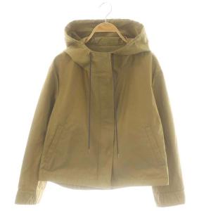 カシミヤ混 ジップアップ ニットパーカー 長袖 ウール混 S