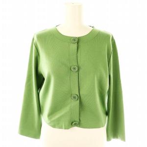 カーディガン ティアラボタン 38 ライトグリーン