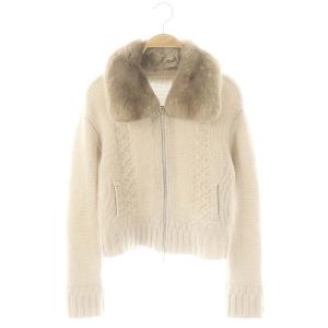 41427 Cardigan Mocha Cream 38 ベージュ