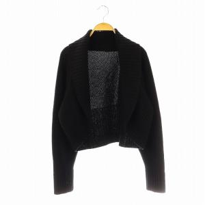 クレセント ニットカーディガン カシミヤ ブラック