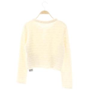 FOXEY BOUTIQUE 43270 Knit Jacket Mirage リネン混 38 オフホワイト