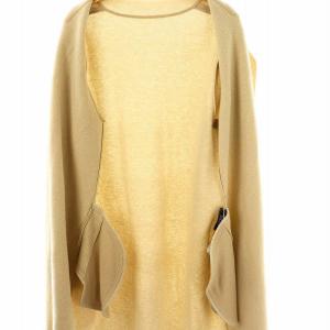 FOXEY BOUTIQUE ニットカーディガン アルページュ ロング 38 ベージュ 39194 /HK OS