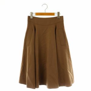 41425 ニコル スカート フレア ウール 38 ブラウン /MI OS