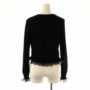 FOXEY BOUTIQUE Cardigan Blossom シルク 38 黒 44142