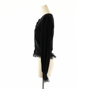 FOXEY BOUTIQUE Cardigan Blossom シルク 38 黒 44142