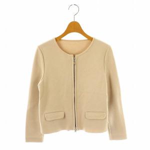 ニットジャケット アーバンスタンダード ノーカラー 38 ベージュ 42844 /HK OS