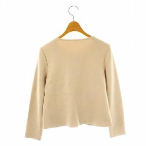 FOXEY BOUTIQUE ニットジャケット アーバンスタンダード ノーカラー 38 ベージュ 42844 /HK OS