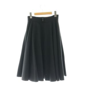 FOXEY BOUTIQUE 42430 スカート メープルフレア ウール 38 黒 /MI OS