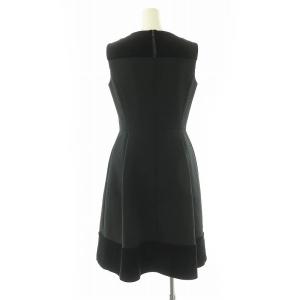 VELOUR NOIR by FOXEY NEW YORK 42068 Velour Combo Dress ワンピース ベロア切替 38 黒 /MI OS