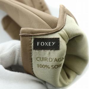 FOXEY グローブ レザー ブラウン