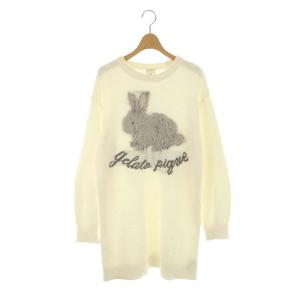 24AW ベビモコラビットジャガードワンピース ルームウェア パジャマ オフホワイト /KO OS