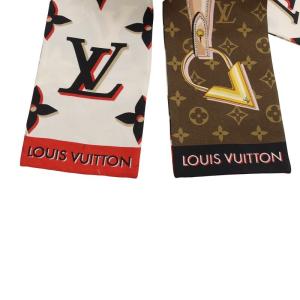 LOUIS VUITTON スカーフ バンドー パーフェクトマッチ マロン モノグラム ブラック ホワイト M76733