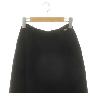 TOCCA 23AW CALICO BLACK スカート ニット フレア ロング 0 ブラック /DF OS