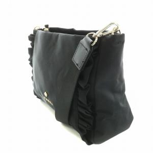 TOCCA 25SS TRIM WAVES POCHETTE ポシェット ショルダーバッグ フリル ロゴ F 黒 ブラック BOTZGM0280