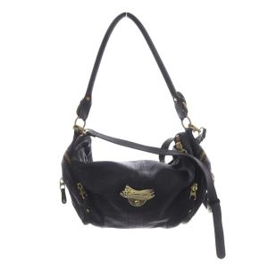 ワンショルダー 2way レザー ショルダーバッグ ハンドバッグ 黒 ブラック /SR