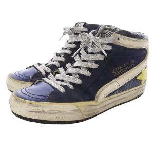 GOLDEN GOOSE SLIDE ハイカットスニーカー 36 23.5cm 紺 ネイビー /SR33