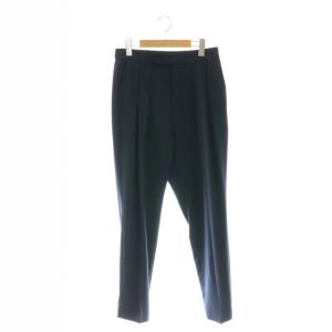 23SS ドライタッチジョーゼットパンツ テーパード スラックス 38 紺 ネイビー /AT OS