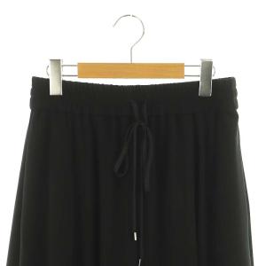 ADORE 23SS マットポンチ スカート ロング フレア ラップ調 38 黒 /MI OS