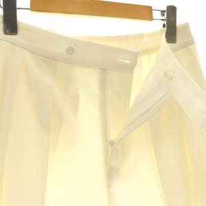 ADORE 23SS ドライタッチジョーゼットパンツ テーパード タック 38 白 ホワイト /AT OS