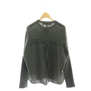 MARNI ウールカシミヤ バックリボン カーディガン ニット 40 グレー